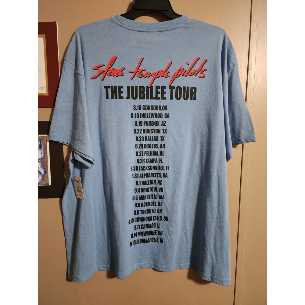 Stone Temple Pilots Jubilee Tour Graphic Tee 2XL Light Blue - Picture 2 of 7